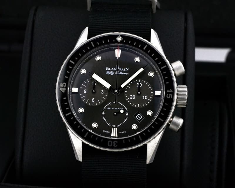 Blancpain Fifty Fathoms Bathyscaphe Flyback Chronograph SS / Nato