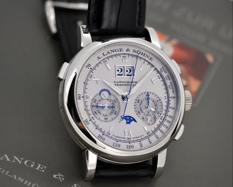 A. Lange and Sohne Datograph Perpetual Calendar Chronograph Platinum 