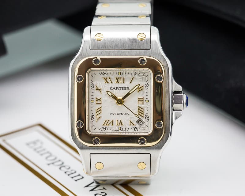 Cartier Santos Galbee Mini 18k YG/SS 