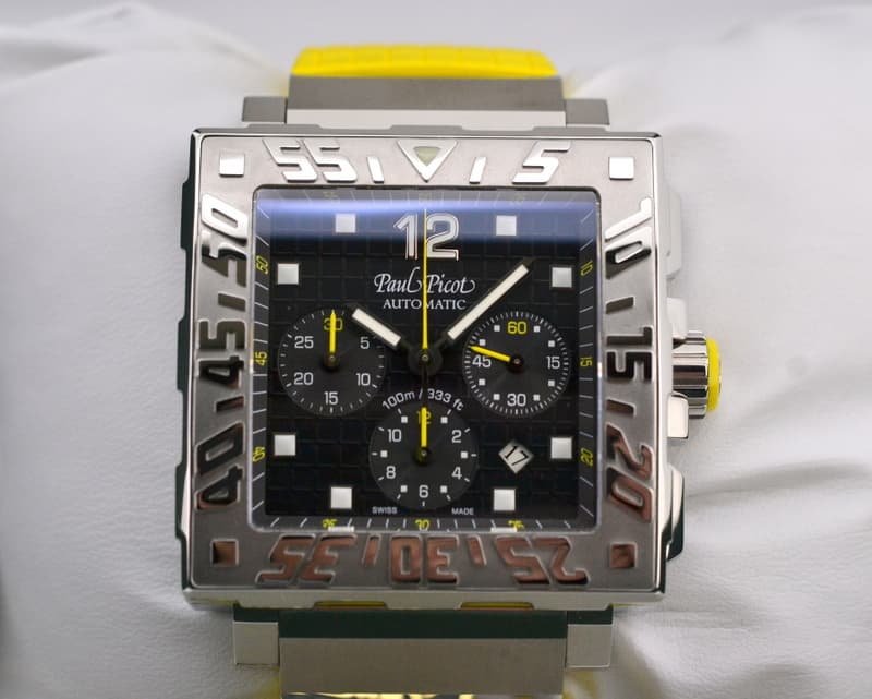 Paul Picot  La Plongeur C Type Caree Automatic Chronograph SS / Rubber