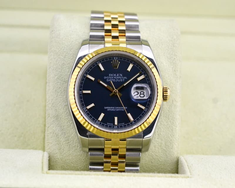 Rolex Datejust Blue Dial Jubilee 18K / SS