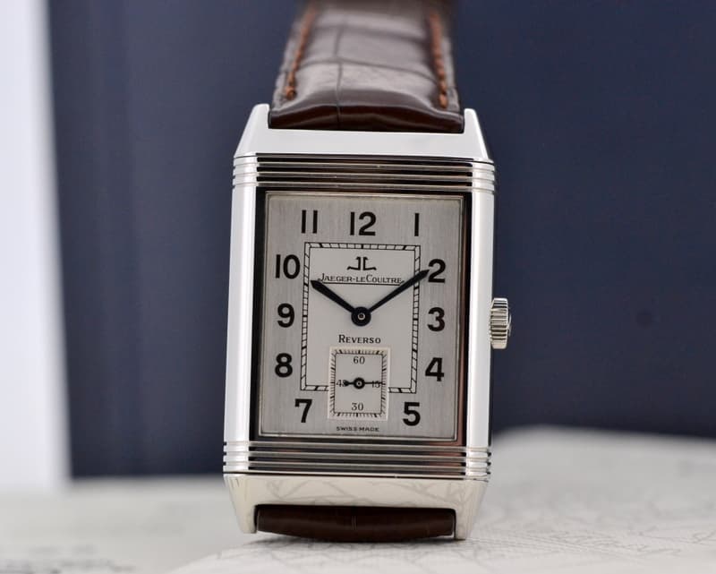 Jaeger LeCoultre Reverso Grande Taille Manual Silver Dial SS 