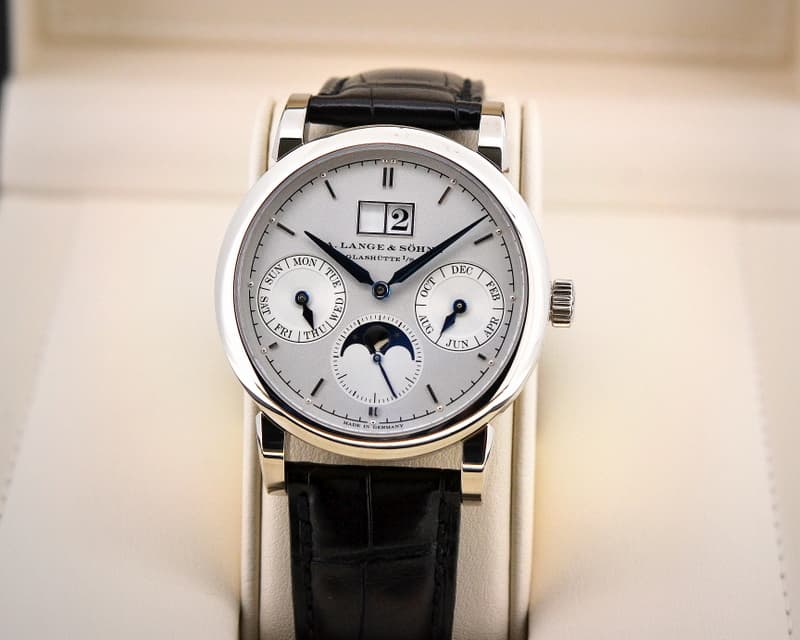 A. Lange and Sohne Saxonia Annual Calendar 18K White Gold 