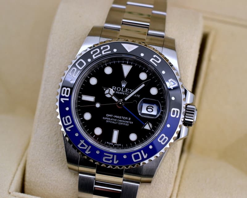 Rolex GMT Master II Ceramic Black & Blue SS 