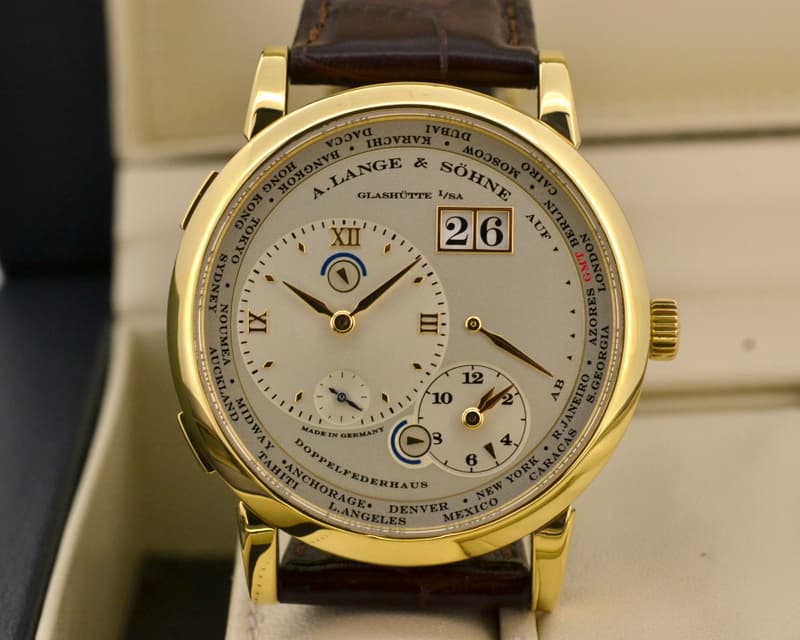 A. Lange and Sohne Lange 1 TimeZone 18K Yellow Gold