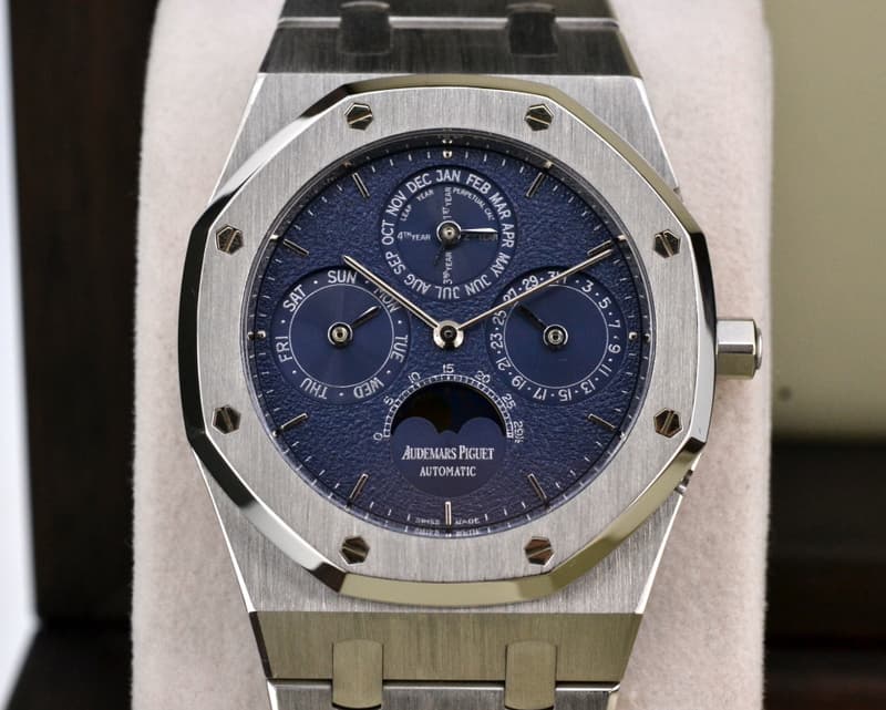 Audemars Piguet Royal Oak Perpetual Calendar Platinum / Blue Dial 
