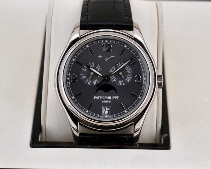 Patek Philippe Annual Calendar 18K White Gold Slate Dial 