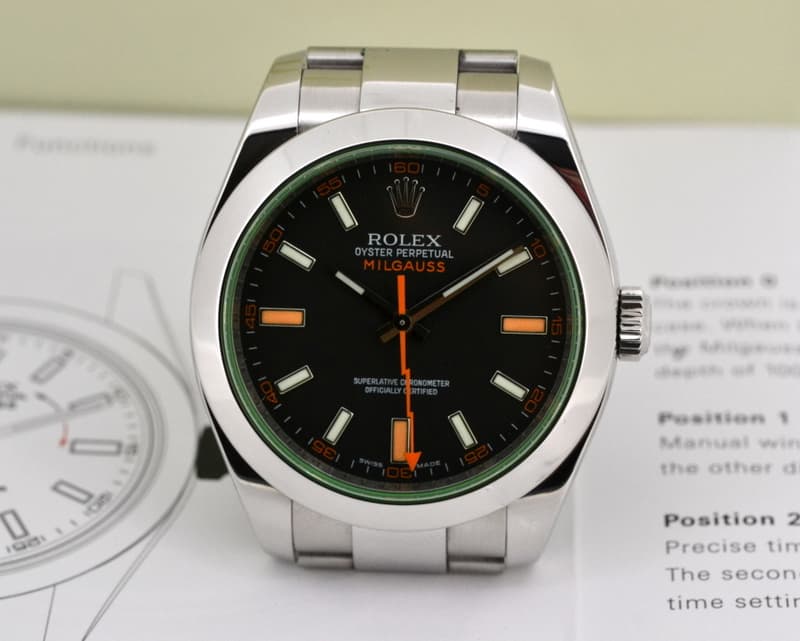 Rolex Milgauss Green Crystal Anniversary Edition