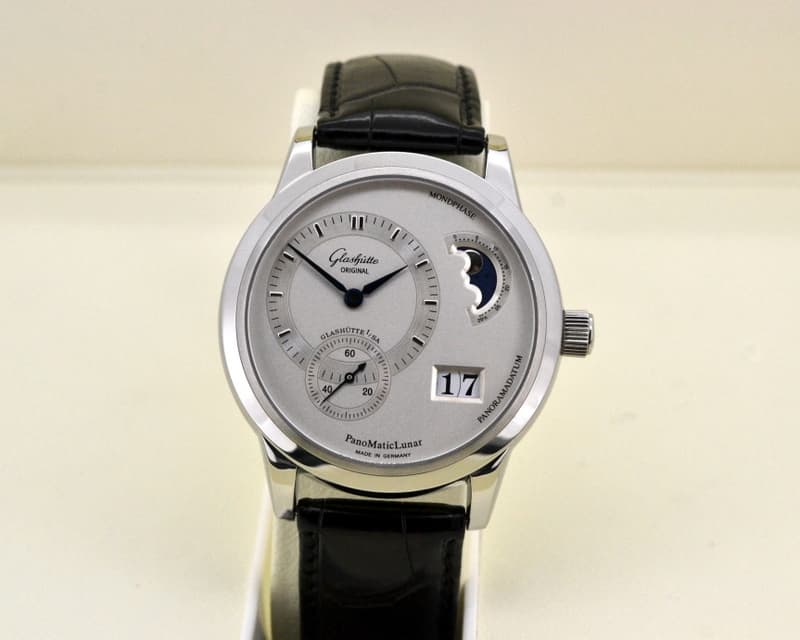 Glashutte Original PanoMaticLunar SS Silver Dial 
