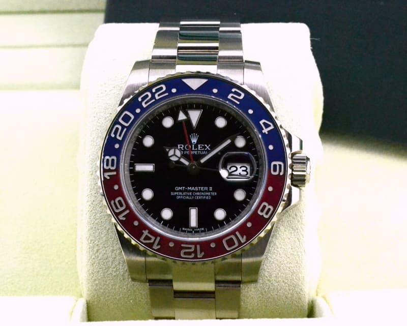 Rolex GMT Master II Blue / Red 18K White Gold 