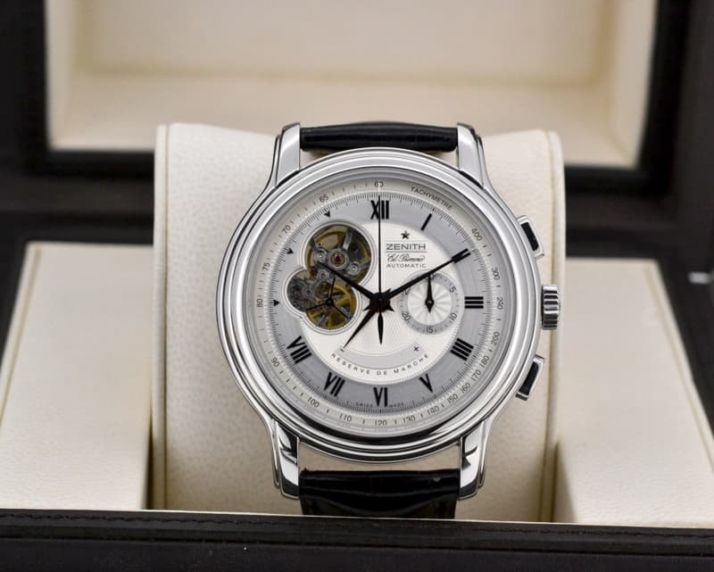 Zenith Chronomaster XXT open
SS/Strap Black