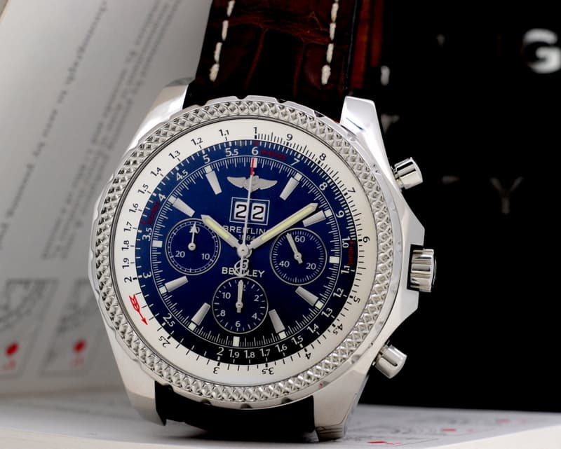 Breitling Bentley 6.75 Blue Dial SS / Strap