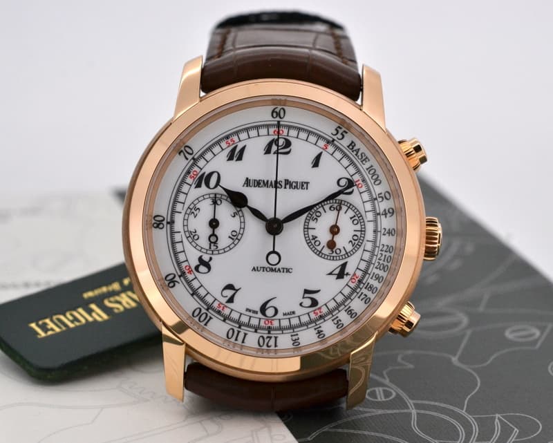 Audemars Piguet Jules Audemars Chronograph White Dial 18K Rose Gold 