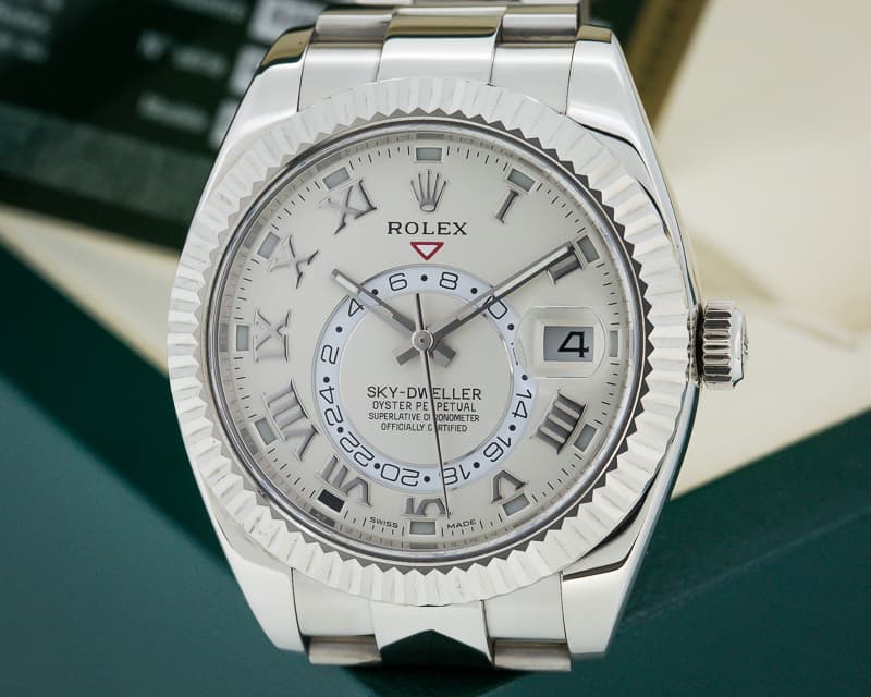 Rolex Sky Dweller 18K White Gold / White Gold Bracelet