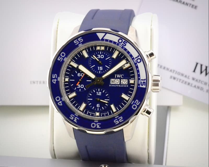 IWC Aquatimer Chronograph Blue Dial SS / Rubber 