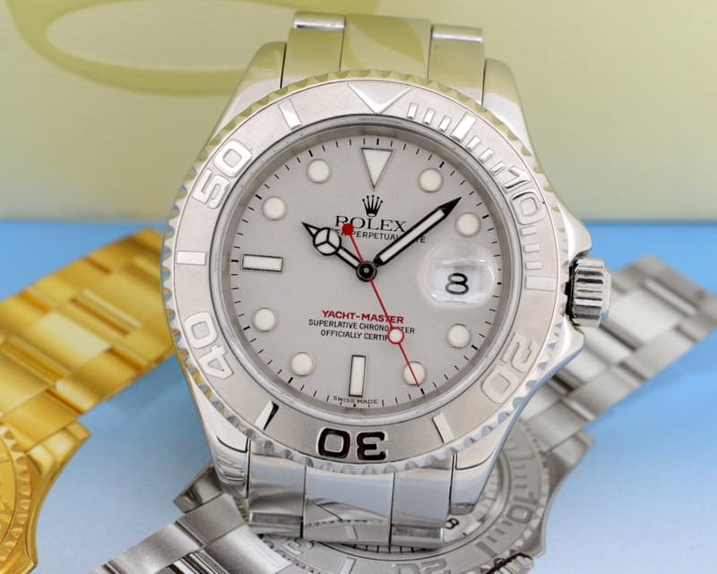 Rolex Yacht Master SS Platinum Bezel 