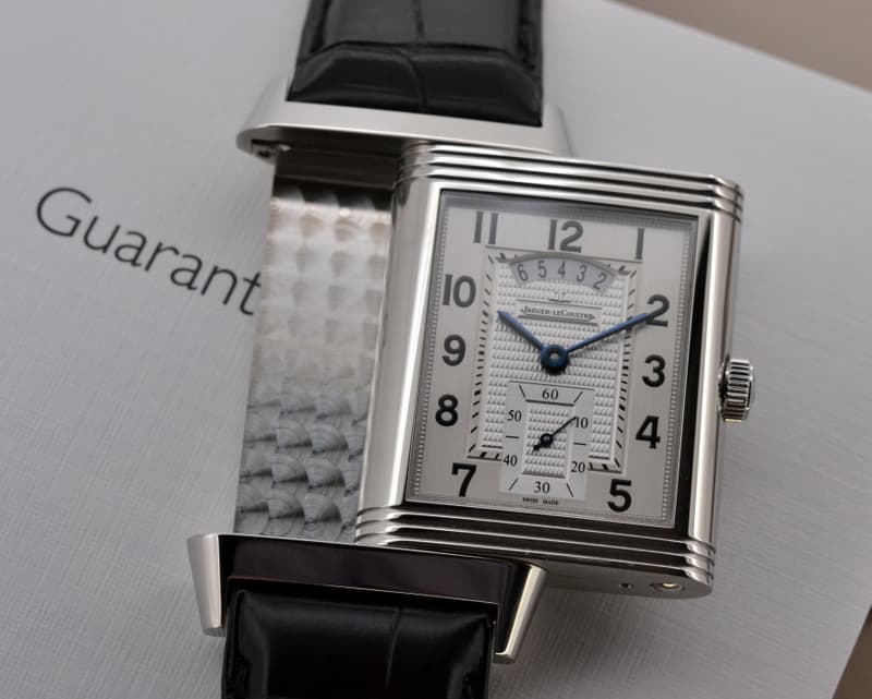 Jaeger LeCoultre Grande Reverso 986 DuoDate Silver Dial SS / Strap