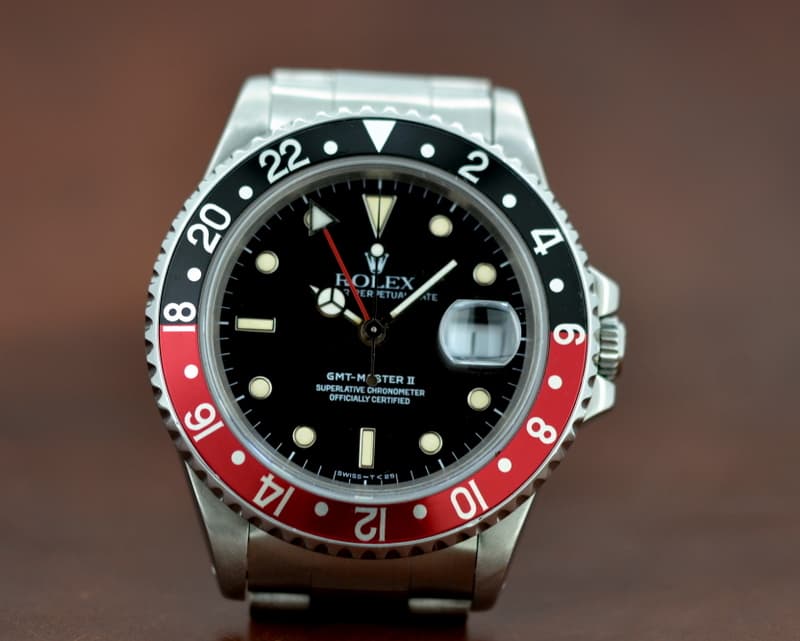 Rolex GMT Master II SS Red / Black Coke Bezel