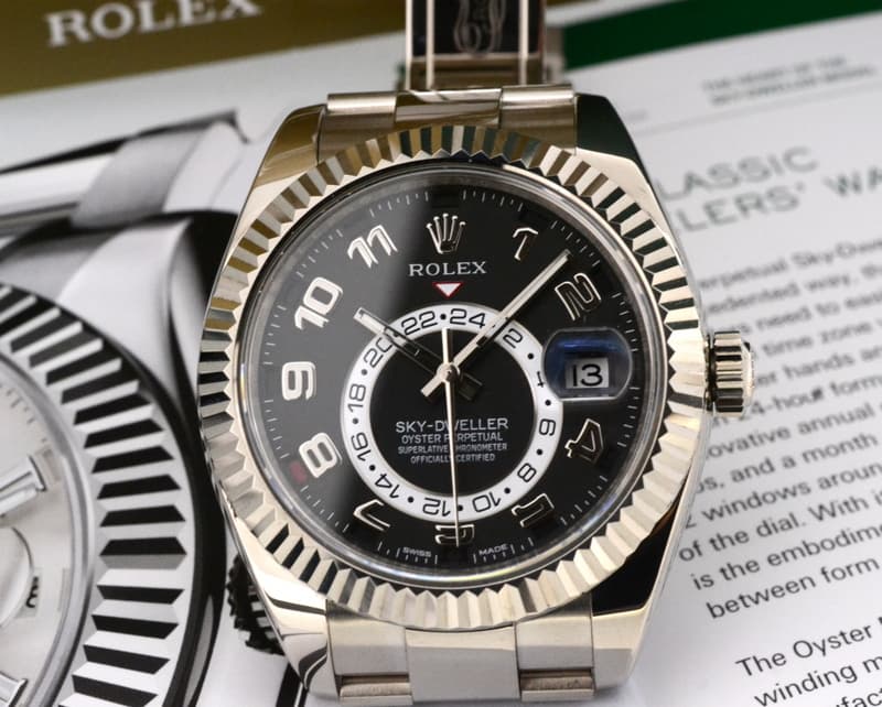 Rolex Sky Dweller 18K White Gold Black Dial / Bracelet