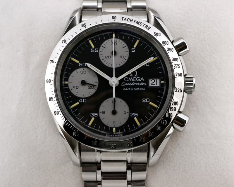 Omega Speedmaster Automatic Chronograph Black Dial SS 