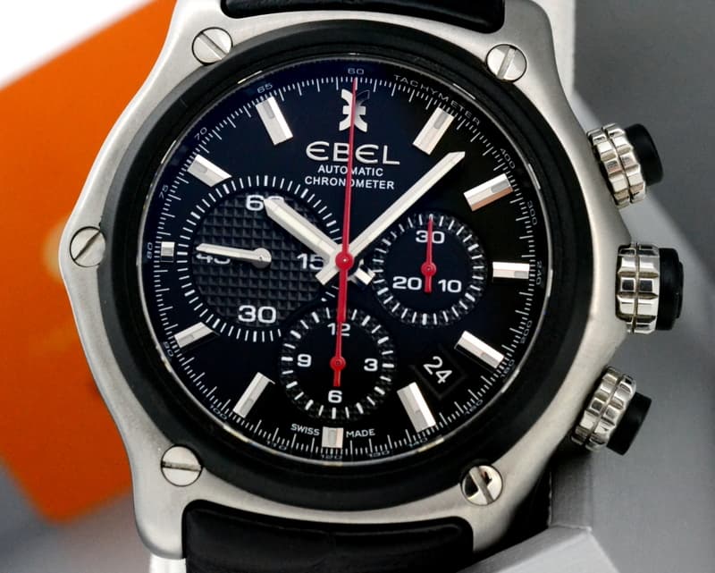 Ebel 1911 BTR Chronograph Black Dial SS / SS