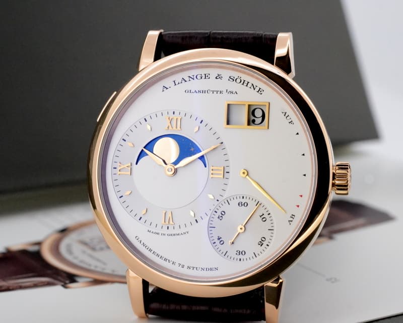 A. Lange and Sohne Grande Lange 1 Moon Rose Gold 
