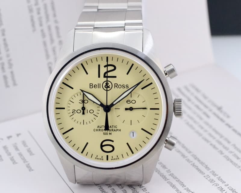 Bell & Ross BR 126 Vintage Original Chronograph SS / SS 