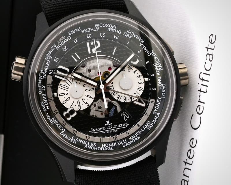 Jaeger LeCoultre AMVOX5 World Chonograph Aston Martin Ceramic / Titanium