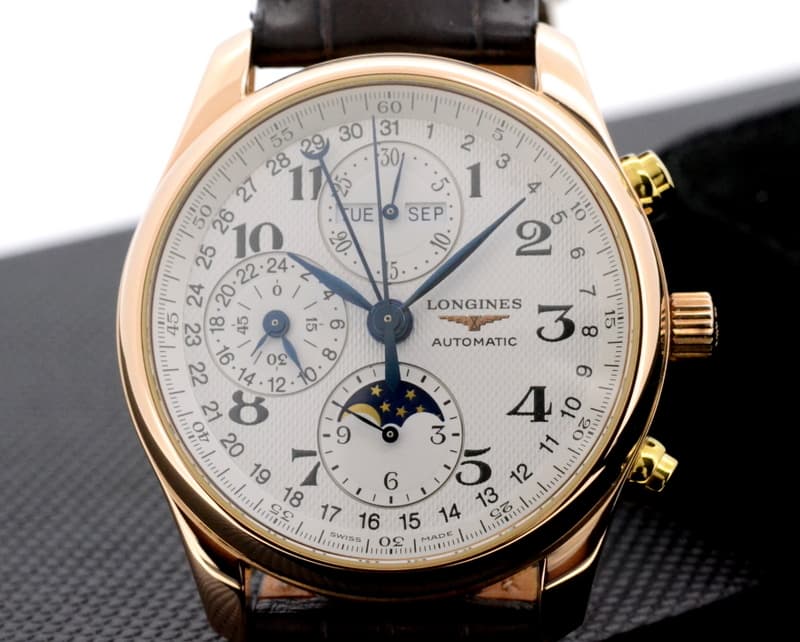Longines Master Complications Chronograph 18K Rose Gold
