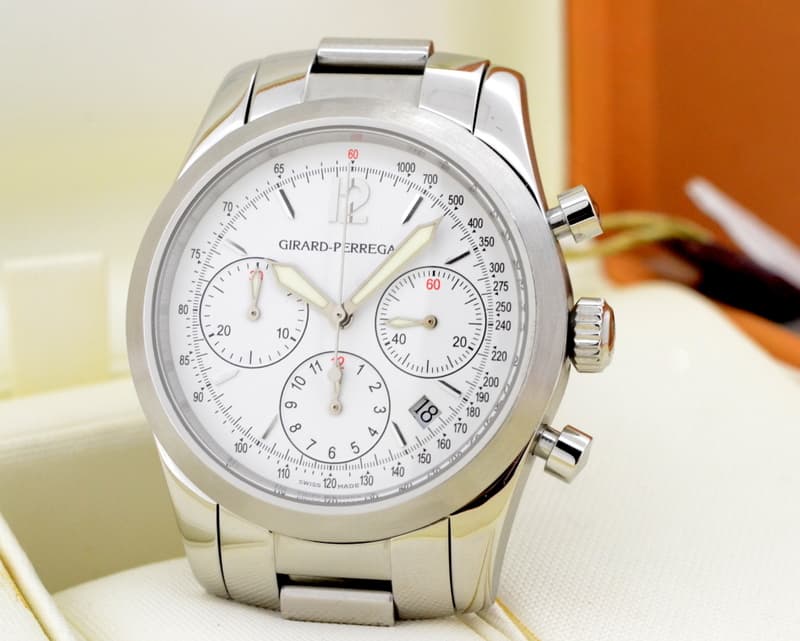Girard Perregaux Classique Elegance Chronograph White Dial SS / SS