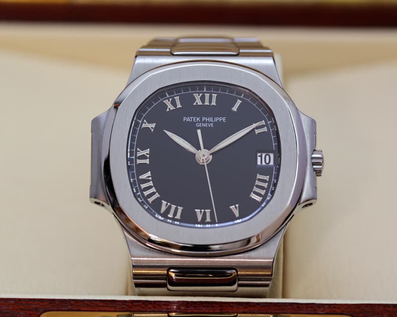 Patek Philippe Nautilus Automatic SS Black Roman Dial 