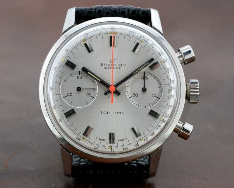 Breitling Vintage Top Time Bi Compax Silver Dial