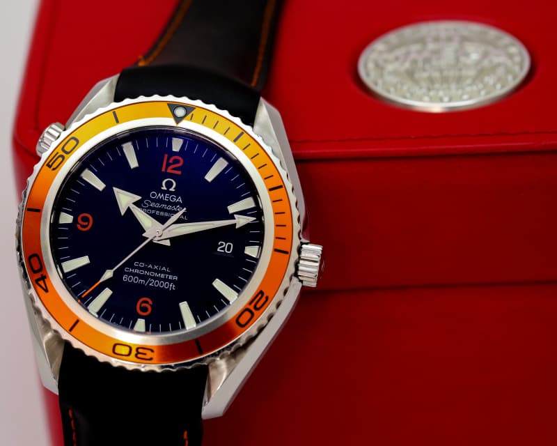 Omega Seamaster Planet Ocean Co-Axial XL Orange Bezel 45.5MM