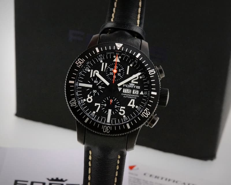 Fortis Fortis B-42 Chronograph Black Day/Date 