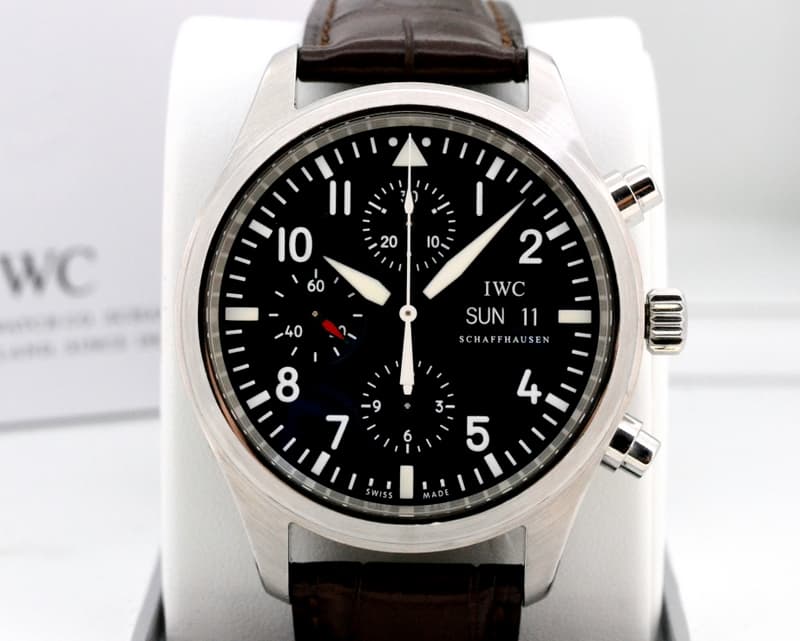 IWC Pilot Chronograph SS / Alligator 
