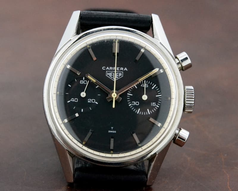 Heuer Vintage Carrera Black Dial Circa 1960s