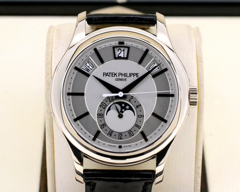 Patek Philippe Annual Calendar Silver Dial 18K White Gold 

