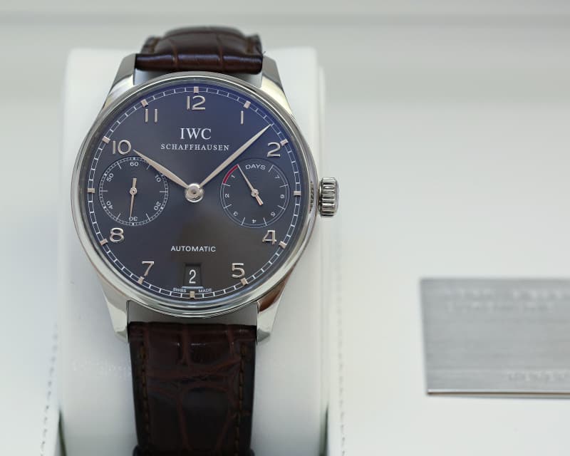 IWC Portuguese 7 Day Automatic 18K White Gold / Grey Dial 