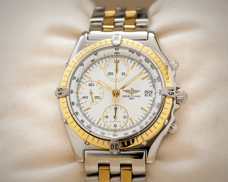 Breitling Chronomat White Dial 18K Yellow Gold / SS