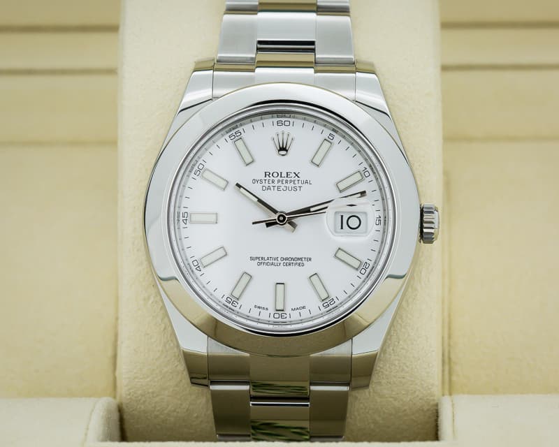 Rolex Datejust II SS White Dial 