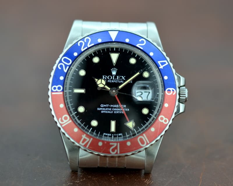 Rolex GMT Master Blue / Red "Pepsi Bezel" Transitional Model Circa 1986