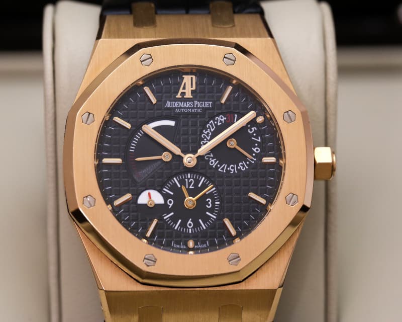 Audemars Piguet Royal Oak Dual Time 18K Rose Gold / Black Dial 