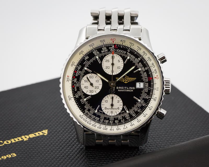 Breitling Old Navitimer Chronograph SS
Black Dial