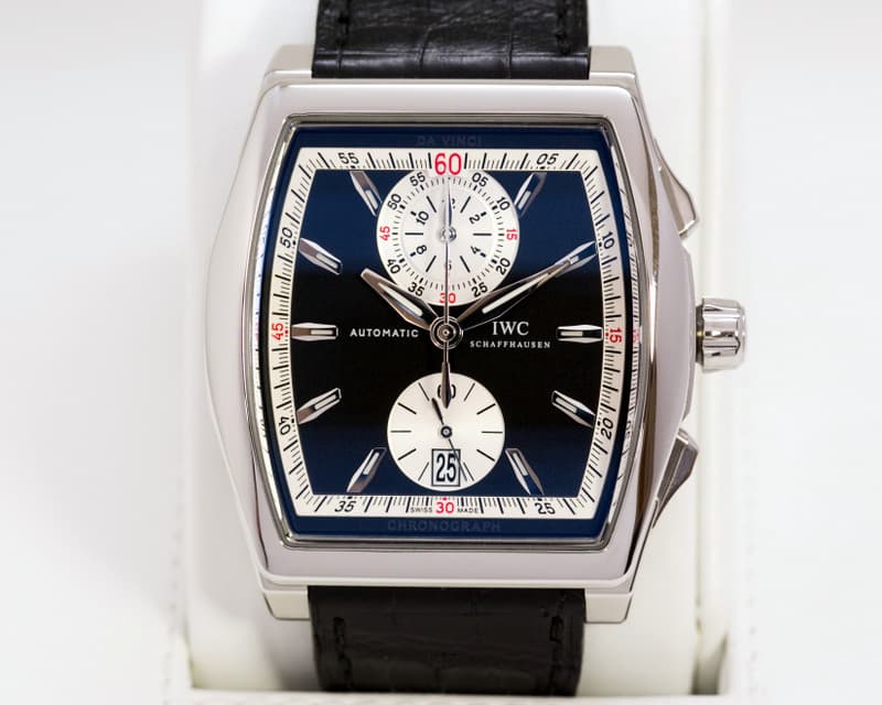 IWC Da Vinci Chronograph Flyback SS Black Dial 