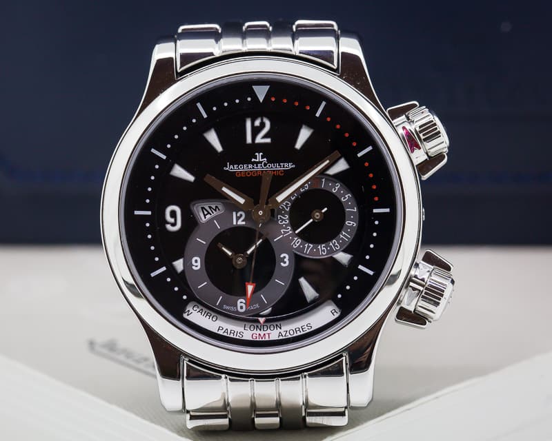Jaeger LeCoultre Master Compressor Geographic SS / SS Black Dial

