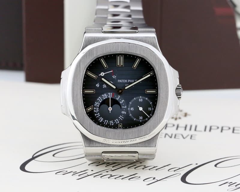 Patek Philippe Jumbo Nautilus Moonphase Power Reserve SS