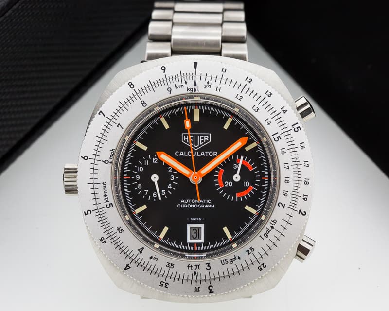 Heuer Vintage Calculator Calibre 12 SS / SS NEW OLD STOCK CONDITION