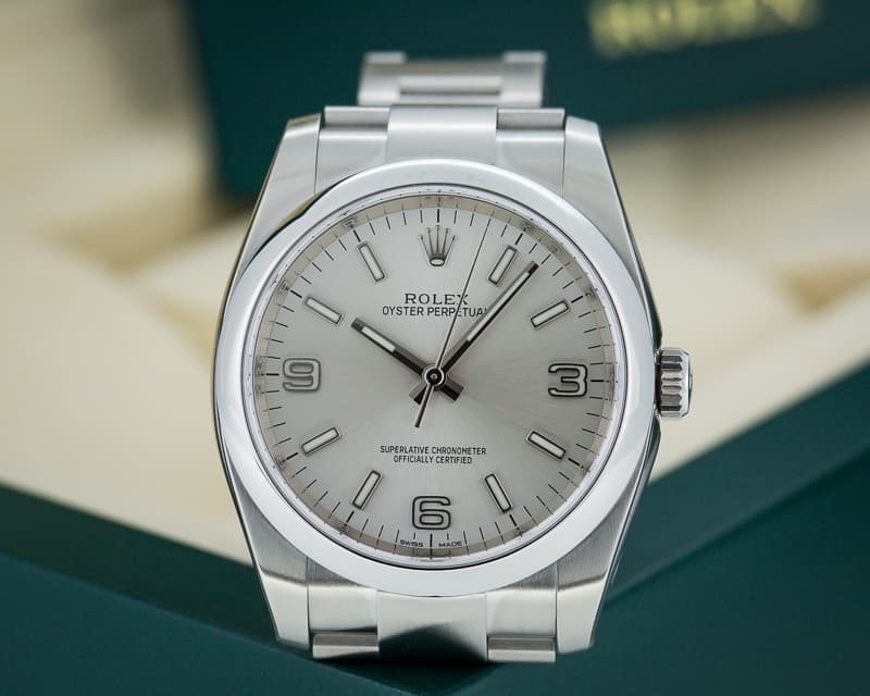 Rolex Oyster Perpetual SS Silver Dial UNWORN