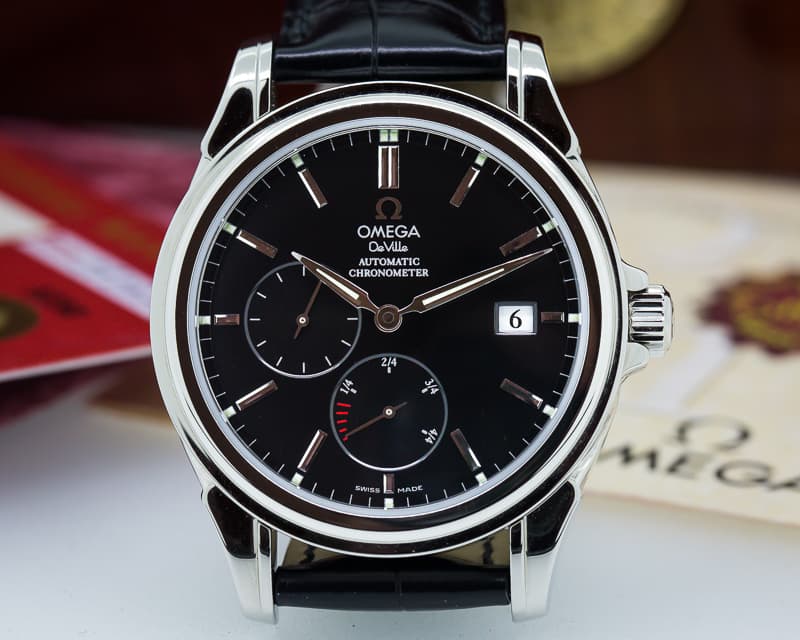 Omega Co Axial Power Reserve SS / Leather
