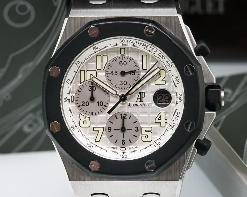 Audemars Piguet Royal Oak Offshore Chronograph Rubberclad White Dial 44.5MM